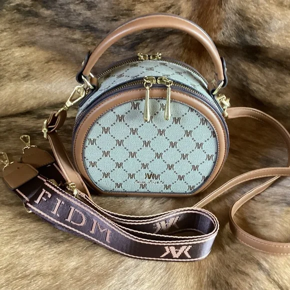 FIDM YIQBEI Monogram Round Crossbody Handbag - Picture 1 of 11